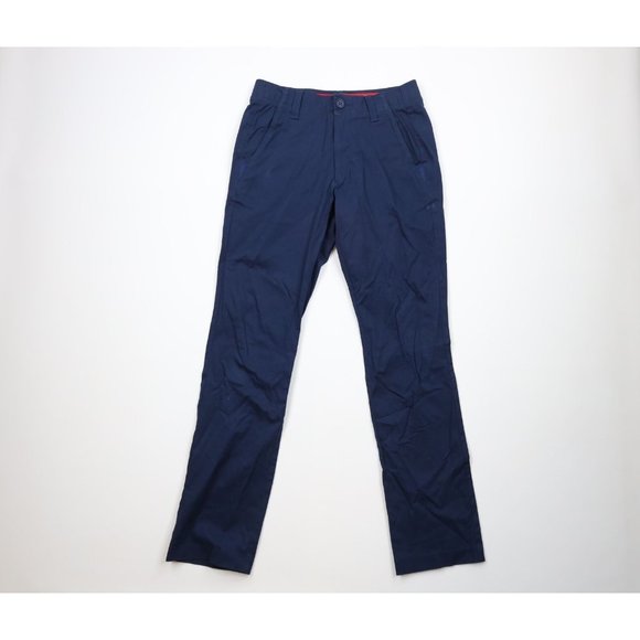Under Armour Mens 30x32 Stretch Performance Tapered Leg Chinos Chino Pants Blue - Picture 1 of 13
